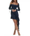 House of CB Kiki Mini Dress - 10 / Blue - Dresses