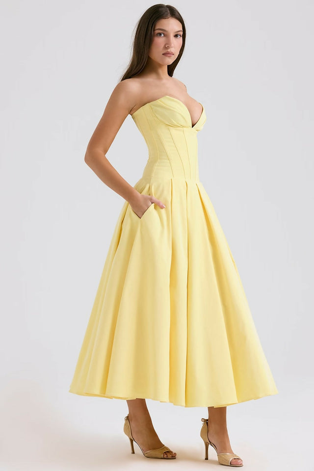 House of CB Lady Gown Sunshine Yellow - 8 / Yellow - Dresses