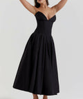 House of CB Lady Strapless Midi Dress in Black Size 8 - 8 / Black - Dresses