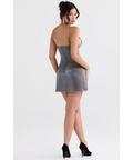 House of CB Maisie Graphite Iridescent Mini Dress - 8 / Black - Dresses