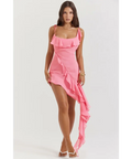 House of CB Marcia French Pink Ruffle Mini Dress - Dresses