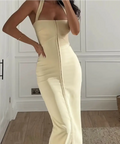 House of Cb ‘Mia’ Ecru Halter Maxi - S / Cream - Dresses