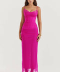 House of CB Nalini Fuchsia Maxi Dress - 6 - Dresses