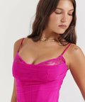 House of CB Nalini Fuschia Gown - 8 / Pink - Dresses