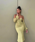 House of CB ‘Naomi’ Halter Midi - S / Green - Dresses
