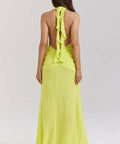 House of CB Olessia Maxi Lime - 8 / Yellow - Dresses