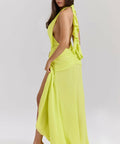 House of CB Olessia Maxi Lime - 8 / Yellow - Dresses