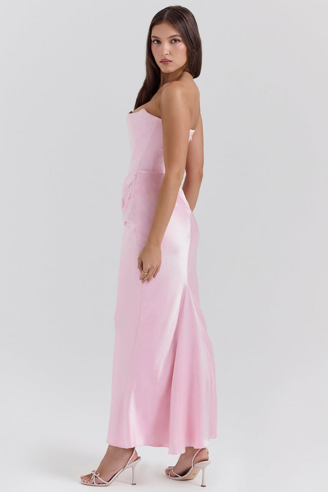 House of CB Persephone Rose Shadow Strapless Corset Dress