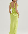 House of CB - House of CB Pixie Lime Ruffle Maxi Dress