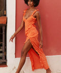 House of CB Pixie Midi Flame Orange - 8 / Orange - Dresses