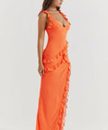House of CB Pixie Midi Flame Orange - 8 / Orange - Dresses