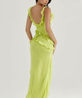 House of CB Pixie Ruffle Maxi Dress - 6 / Yellow - Dresses