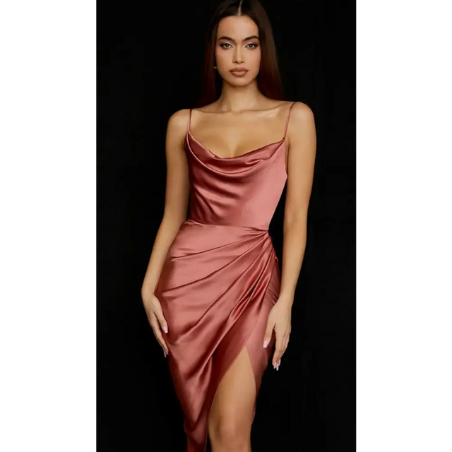 House of CB Reva Midi Dress In Rouge - 8 / Pink - Dresses