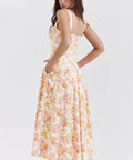 House of CB Sabrina Ivory Print Midi Dress - 8 / Floral - Dresses