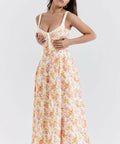House of CB Sabrina Ivory Print Midi Dress - 8 / Floral - Dresses