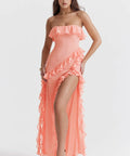 House of CB Sarina Midi Dress - 8 / Apricot - Dresses