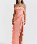 House of CB Sarina Midi Dress - 8 / Apricot - Dresses