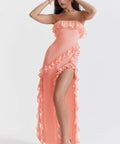 House of CB Sarina Midi Dress - 8 / Apricot - Dresses