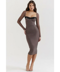 House of CB Seraphina Smoke Midi Dress - 10 / Grey - Dresses