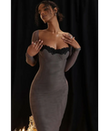 House of CB Seraphina Smoke Midi Dress - 10 / Grey - Dresses