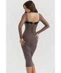 House of CB Seraphina Smoke Midi Dress - 10 / Grey - Dresses