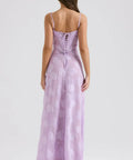House Of CB Seren Lace Back Maxi Dress Orchid Floral - Dresses