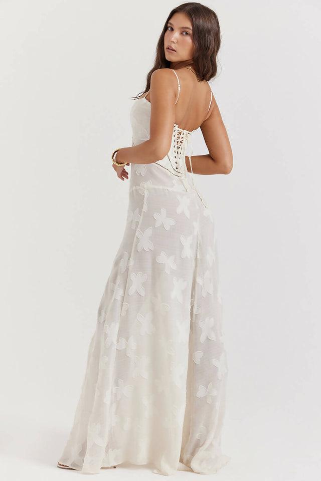 House Of CB Seren Maxi Dress in White - Dresses