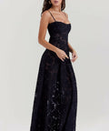 House of CB Seren Maxi Gown Black Lace - 8 / Black - Dresses