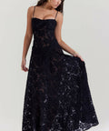 House of CB Seren Maxi Gown Black Lace - 8 / Black - Dresses