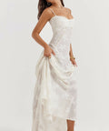 House of CB Seren Maxi Gown Ivory - 8 / White - Dresses