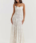 House of CB Seren Maxi Gown Ivory - 8 / White - Dresses
