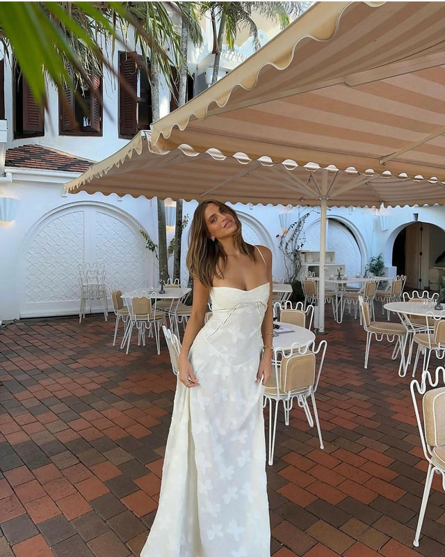 House of CB Seren Maxi Gown Ivory - 8 / White - Dresses