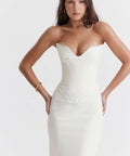 House of CB Tamara Maxi Ivory - 8 / White - Dresses