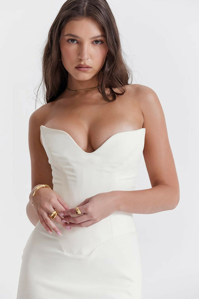 House of CB Tamara Maxi Ivory - 8 / White - Dresses