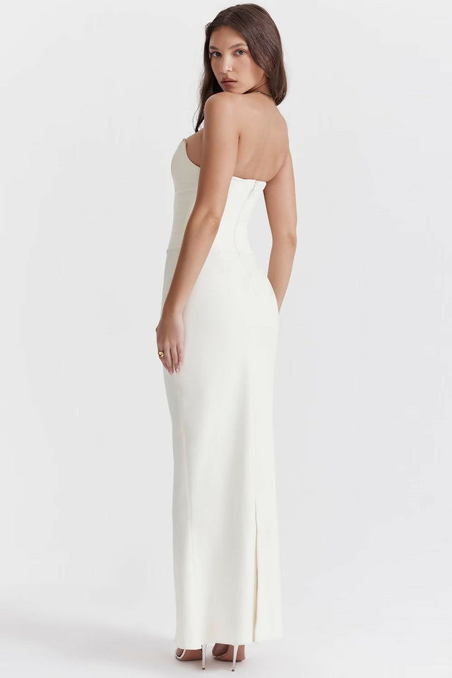 House of CB Tamara Maxi Ivory - 8 / White - Dresses
