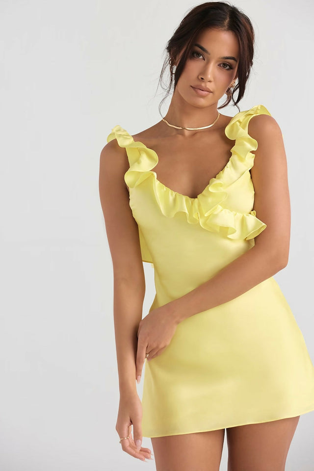 House of CB Tink Mini Dress - 8 / Yellow - Dresses