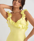 House of CB Tink Mini Dress - 8 / Yellow - Dresses