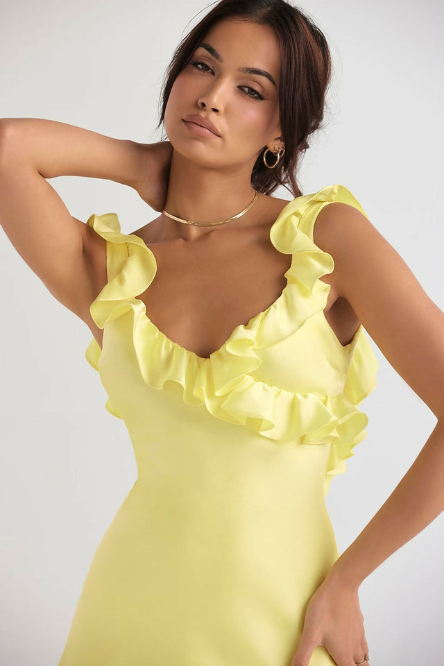 House of CB Tink Mini Dress - 8 / Yellow - Dresses