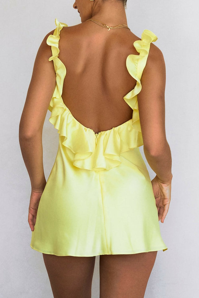 House of CB Tink Mini Dress - 8 / Yellow - Dresses