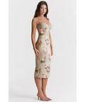 House of CB Venus Vintage Floral Midi Dress - 6 / Print - Dresses