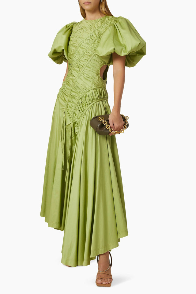 AJE Green Siren Midi Dress