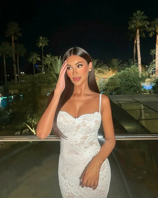 Hussh Must Be Love Lace Dress White - 6 / White - Dresses