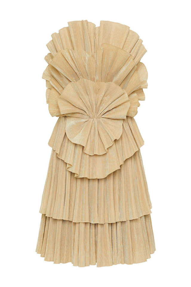 Aje Kyra Mini Dress In Gold | Passion For Fashion Aje Kyra Mini Dress In Gold | Passion For Fashion