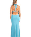 I Am Delilah Joselyn Sapphire Shimmer Maxi Dress - 6 / Blue - Dresses