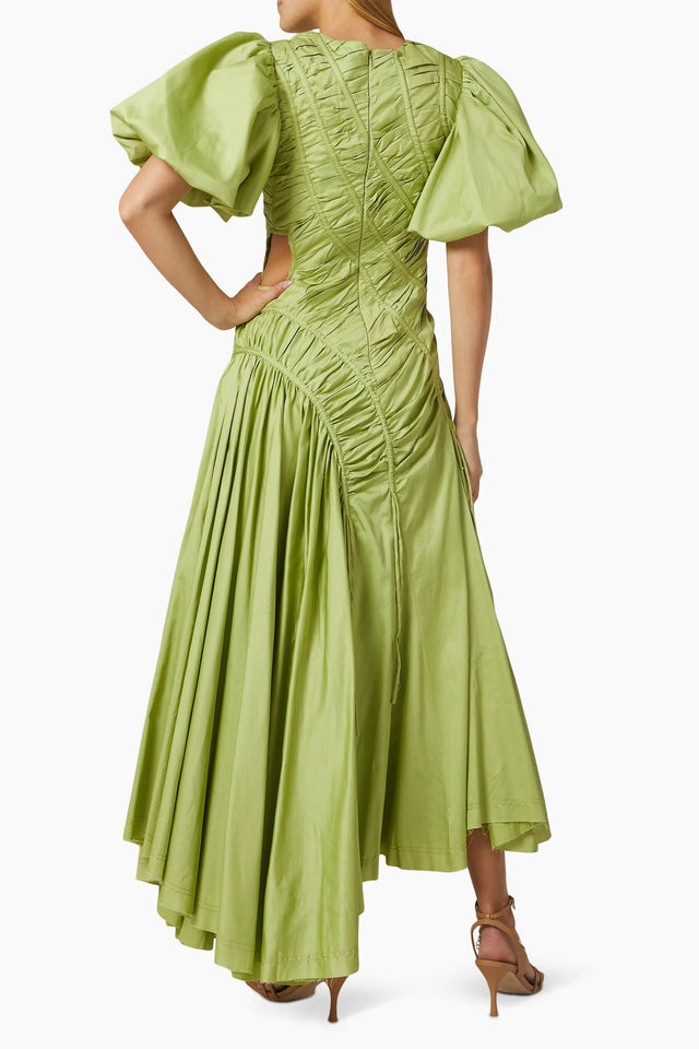 AJE Green Siren Midi Dress