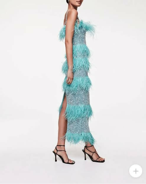 Rachel Gilbert Frency Dress Aqua
