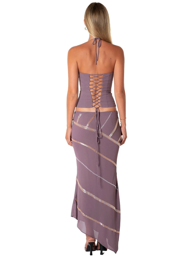 I Am Delilah Ines Corset & Ines Midi Skirt Mauve