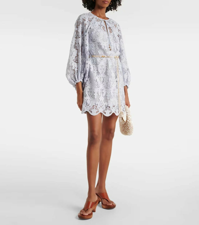 Zimmermann Coco Lace Tunic Mini Dress