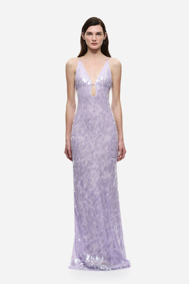 Misha Sapphire Sequin Maxi Dress Lilac