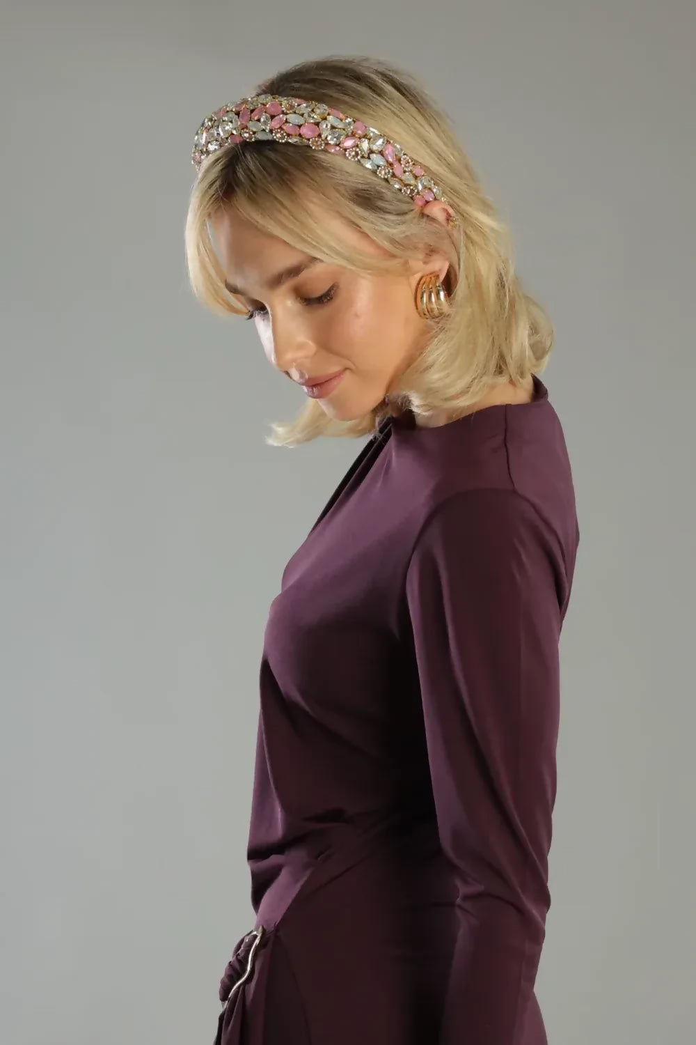 Morgan &amp; Taylor Alora Headband - Pink – designer dress hire